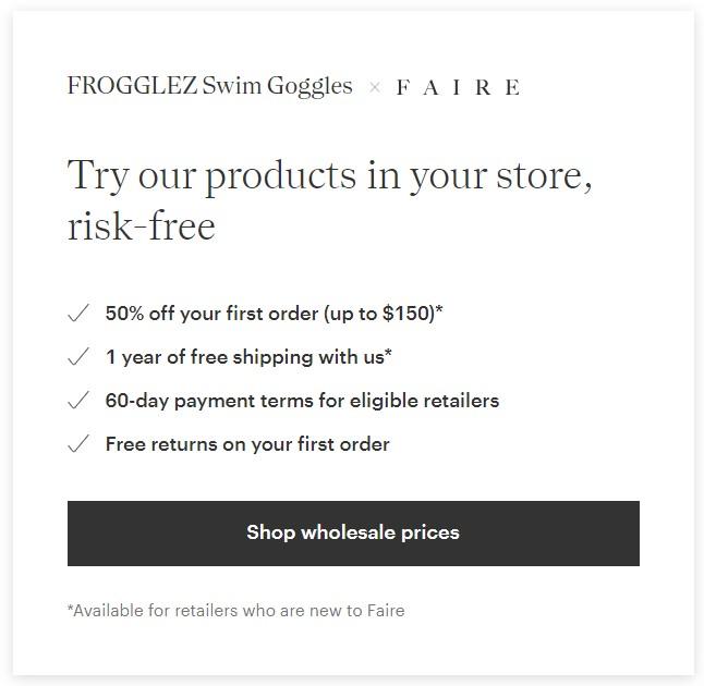 Faire and Frogglez are the best combo for reselling Frogglez Goggles