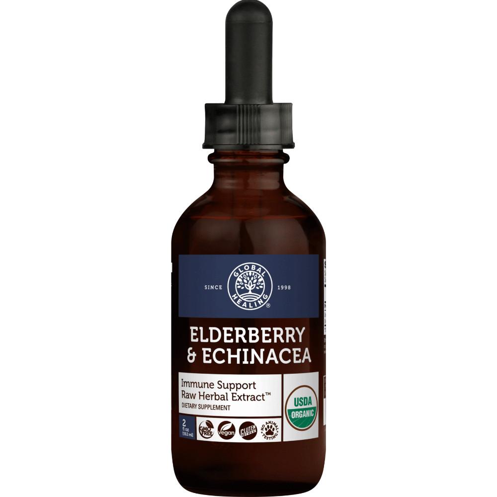 Global Healing Elderberry & Echinacea Bottle