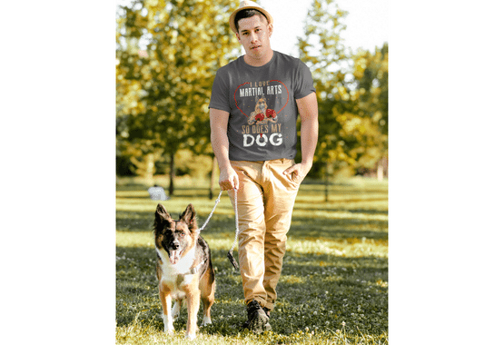 dog t shirt, martial arts t shirt, german shepherd dog t shirt, dark grey heather color t shirt, fight t shirt, boxing t shirts, I love martial arts t shirts, sparring t shirts, bruce lee t shirts, funny t shirt