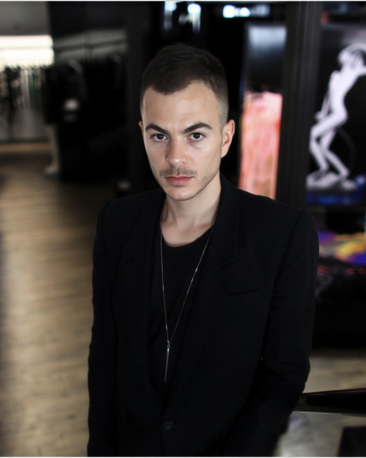 Joseph Quartana in front of his shop Seven New York, 2005.