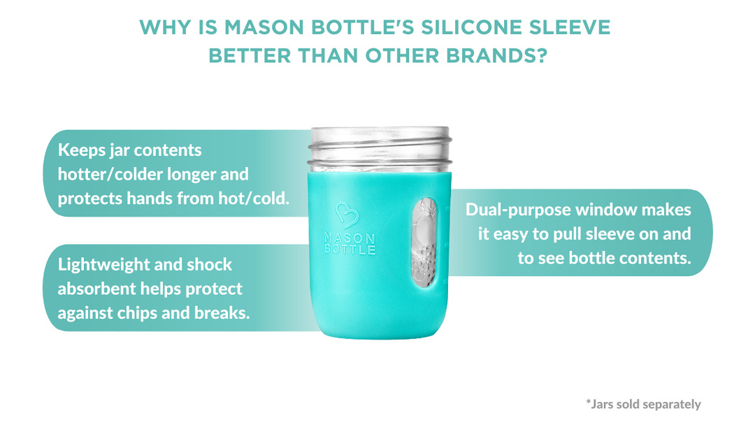 Silicone Sleeve for Quart 32oz Mason Jars Berry Pink