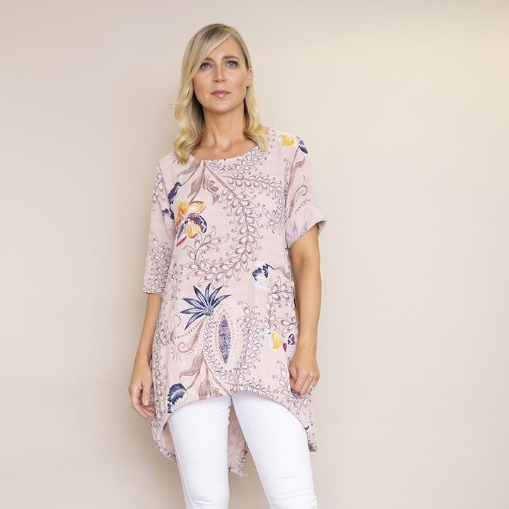 Lily Cotton Top (Pink)