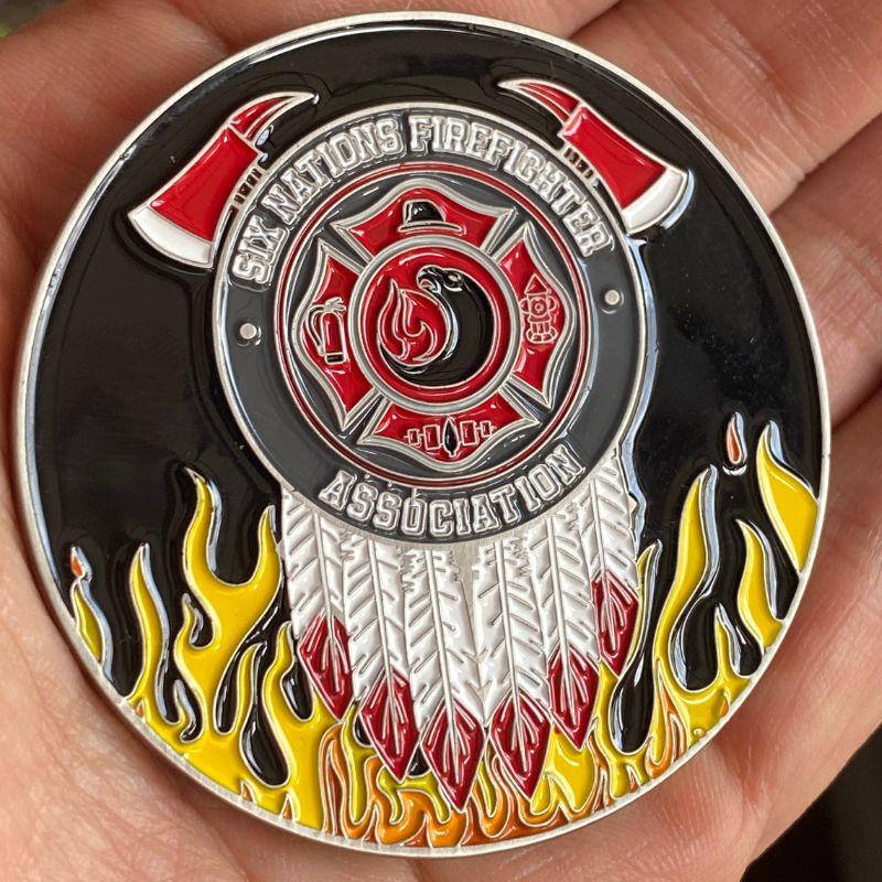 Six Nations Firefighter Association coin photo