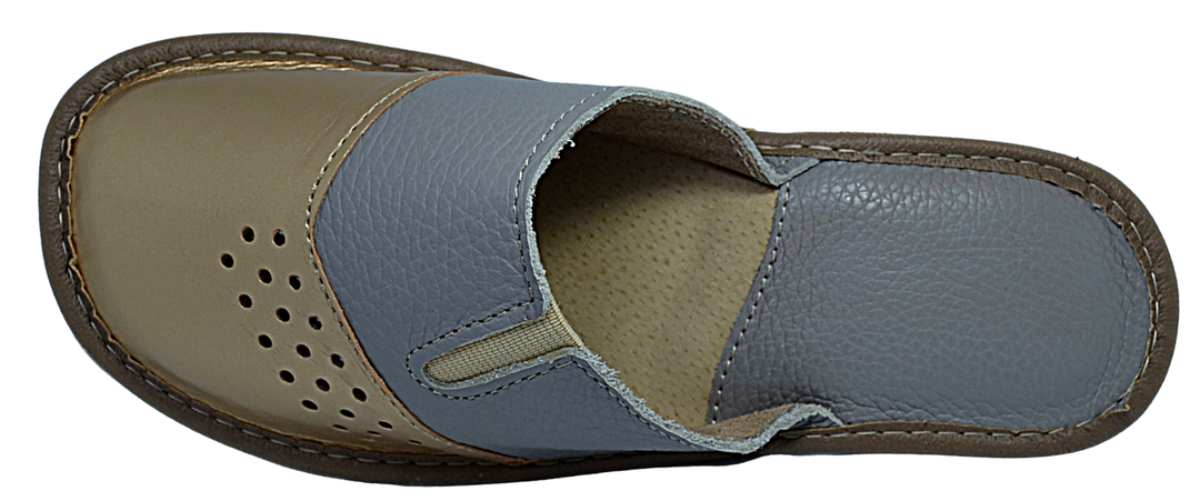 Magnolia - Women indoor scuff slippers - Reindeer Leather