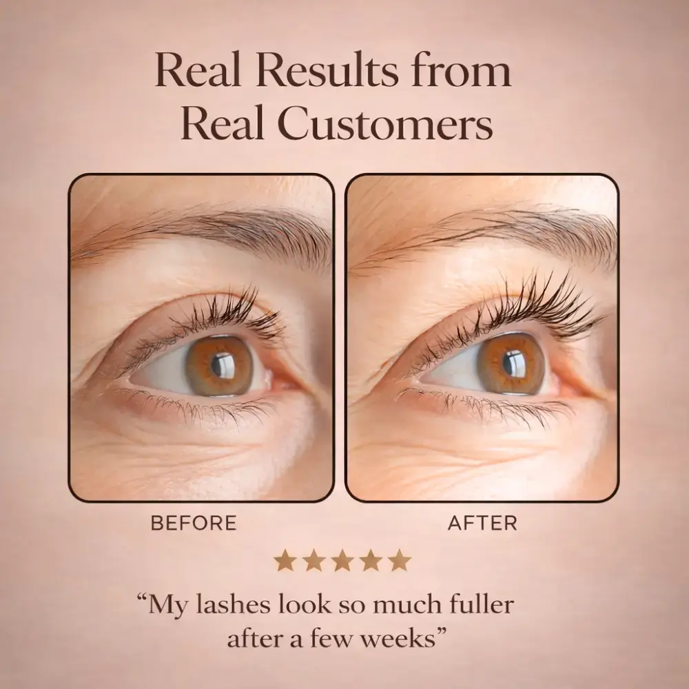real customer before after using show lash with after eyelash image longer looking lashes