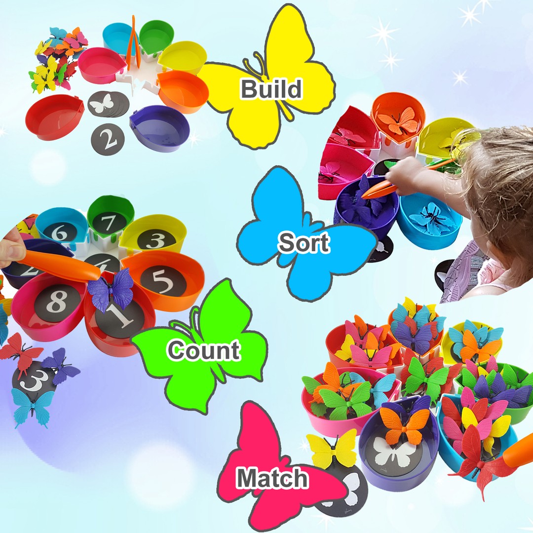 Colorful Sorting Toys Counting Toys Matching Game Math Learning Boys Toddler 