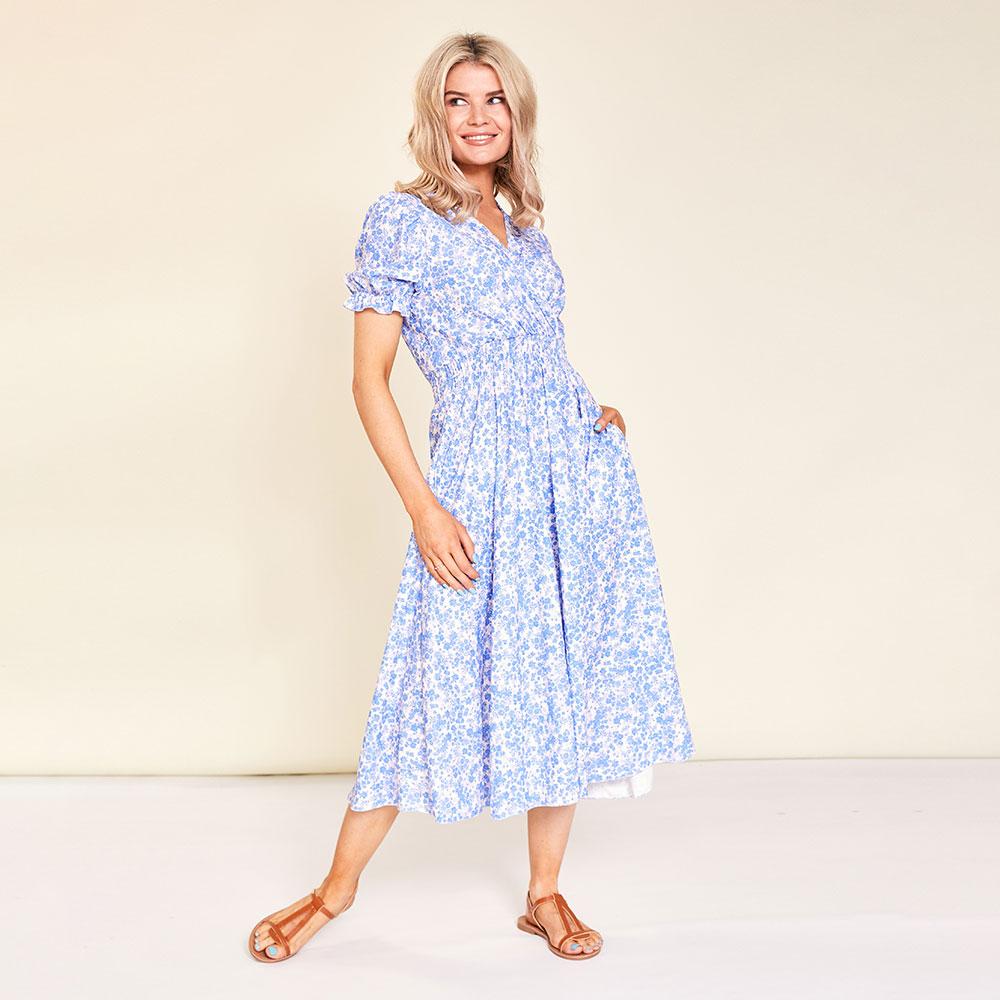 Sasha Dress (Blue Floral)