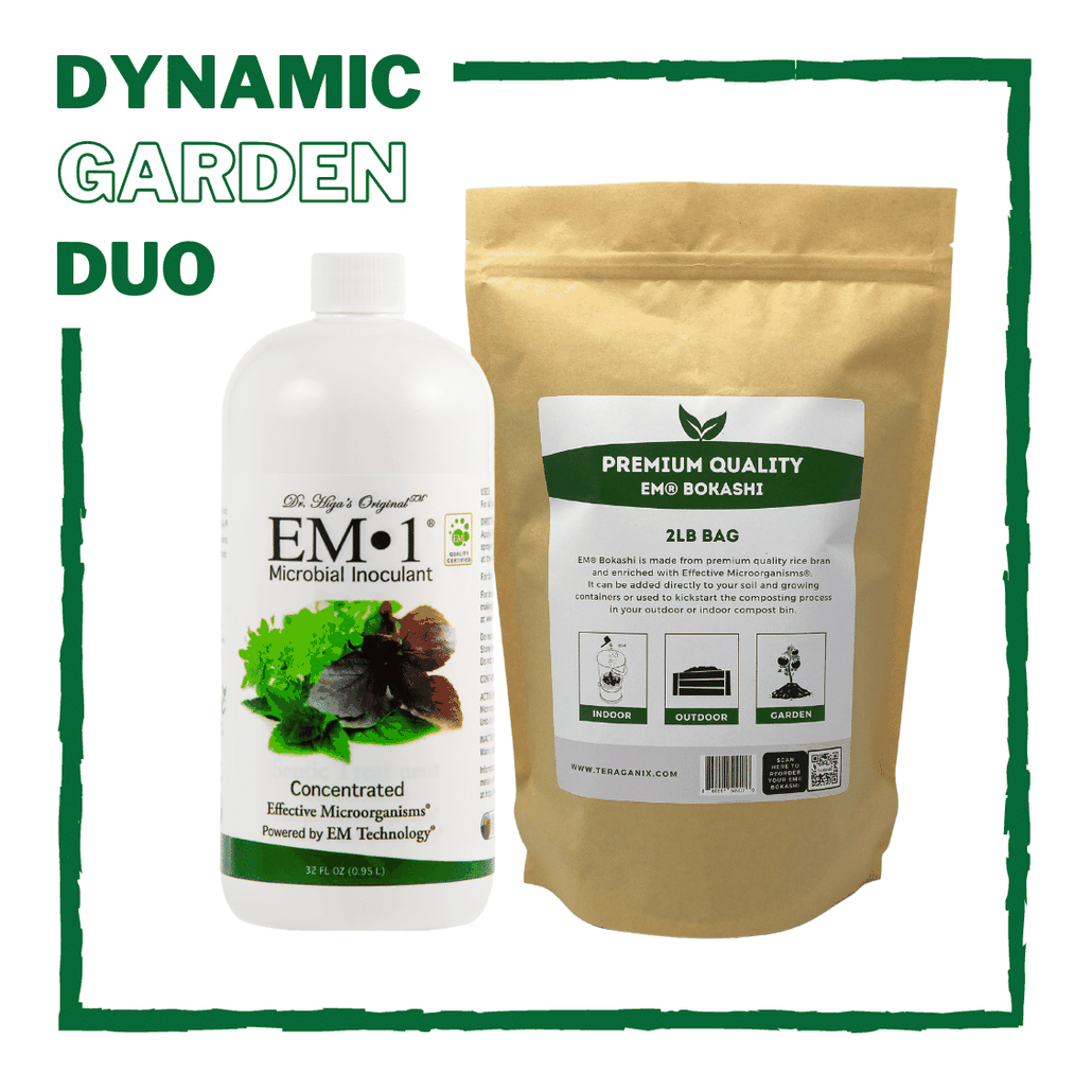 Dynamic Garden Duo (32oz EM-1 & 2 lb bag of EM Bokashi)