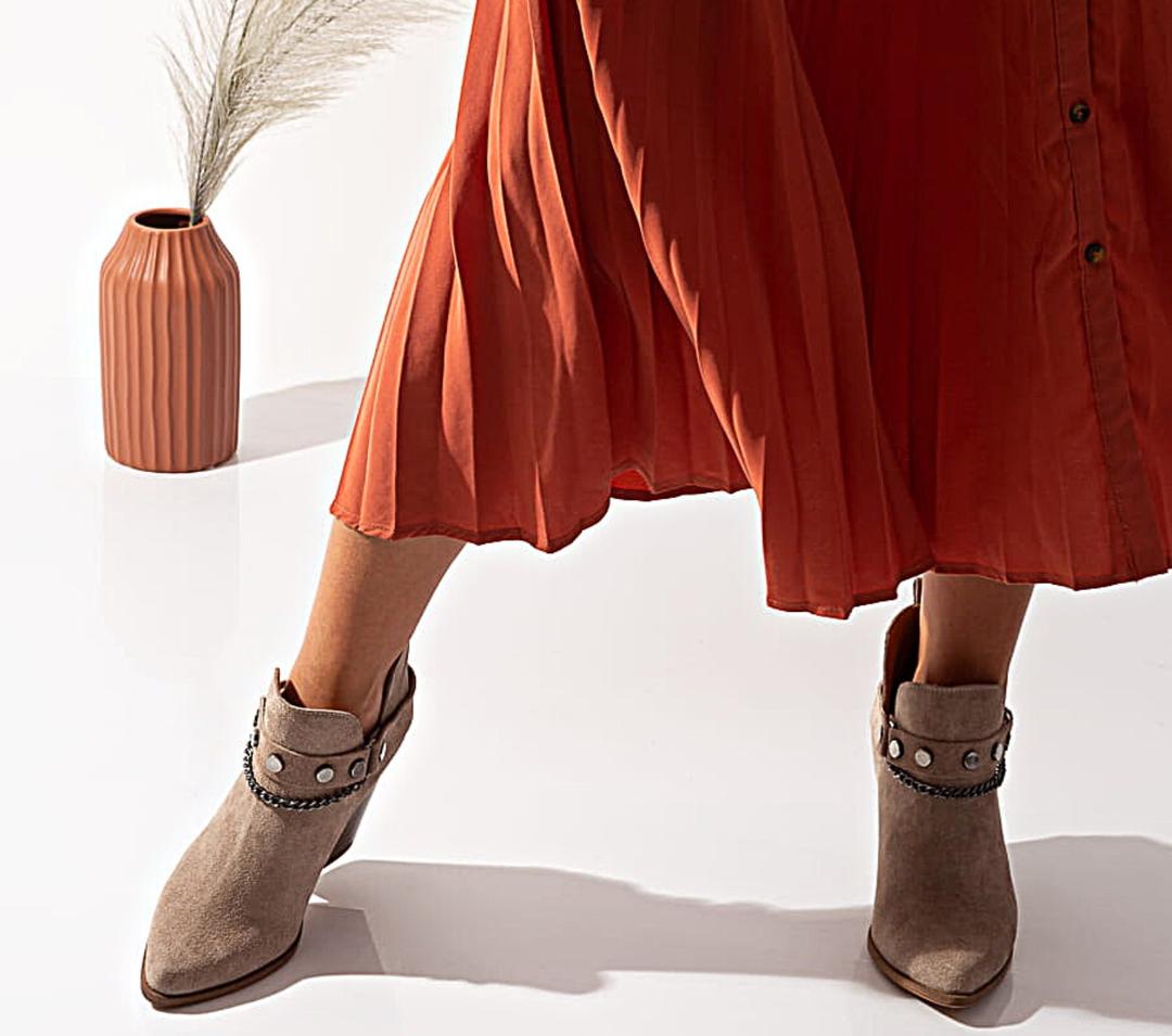 Emma - Womens fashion leather boots - Reindeer Leather