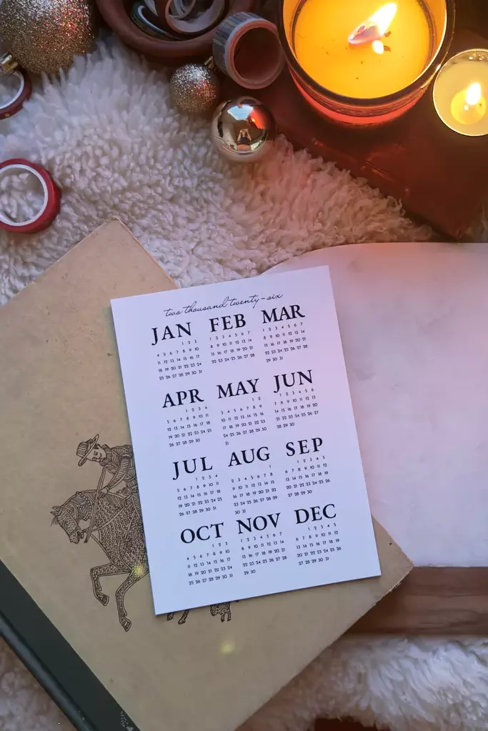 2026/2027 Year At A Glance Card