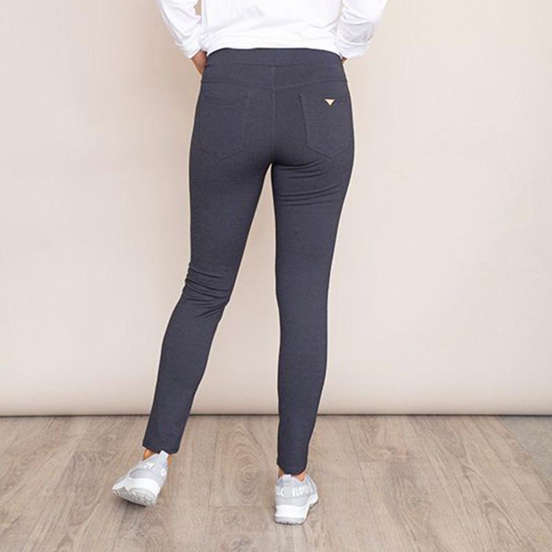 Stretch Waist Stud Pocket Trouser (Grey)