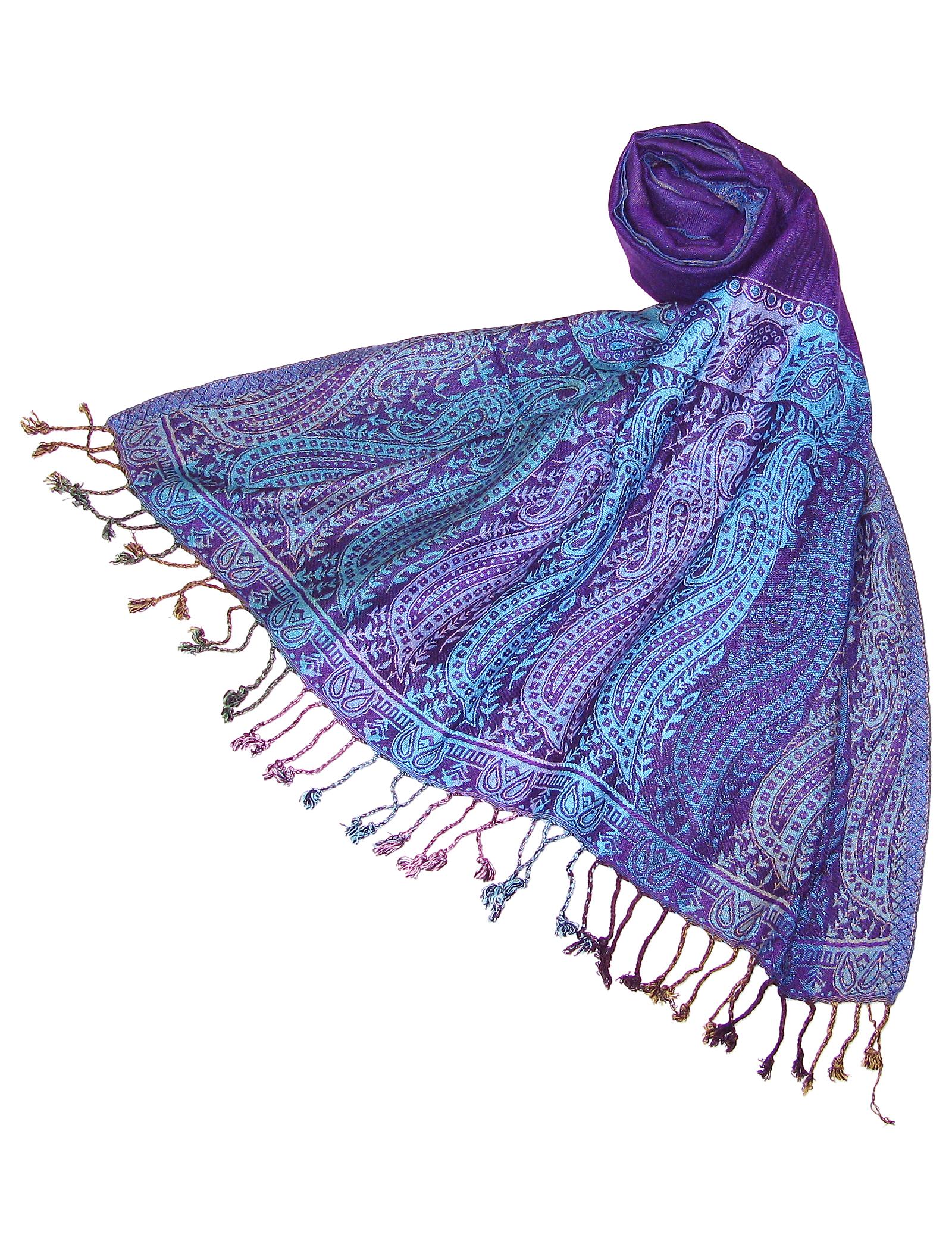 blue pashmina shawl