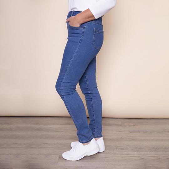 Stud Pocket Denim Trouser in Blue