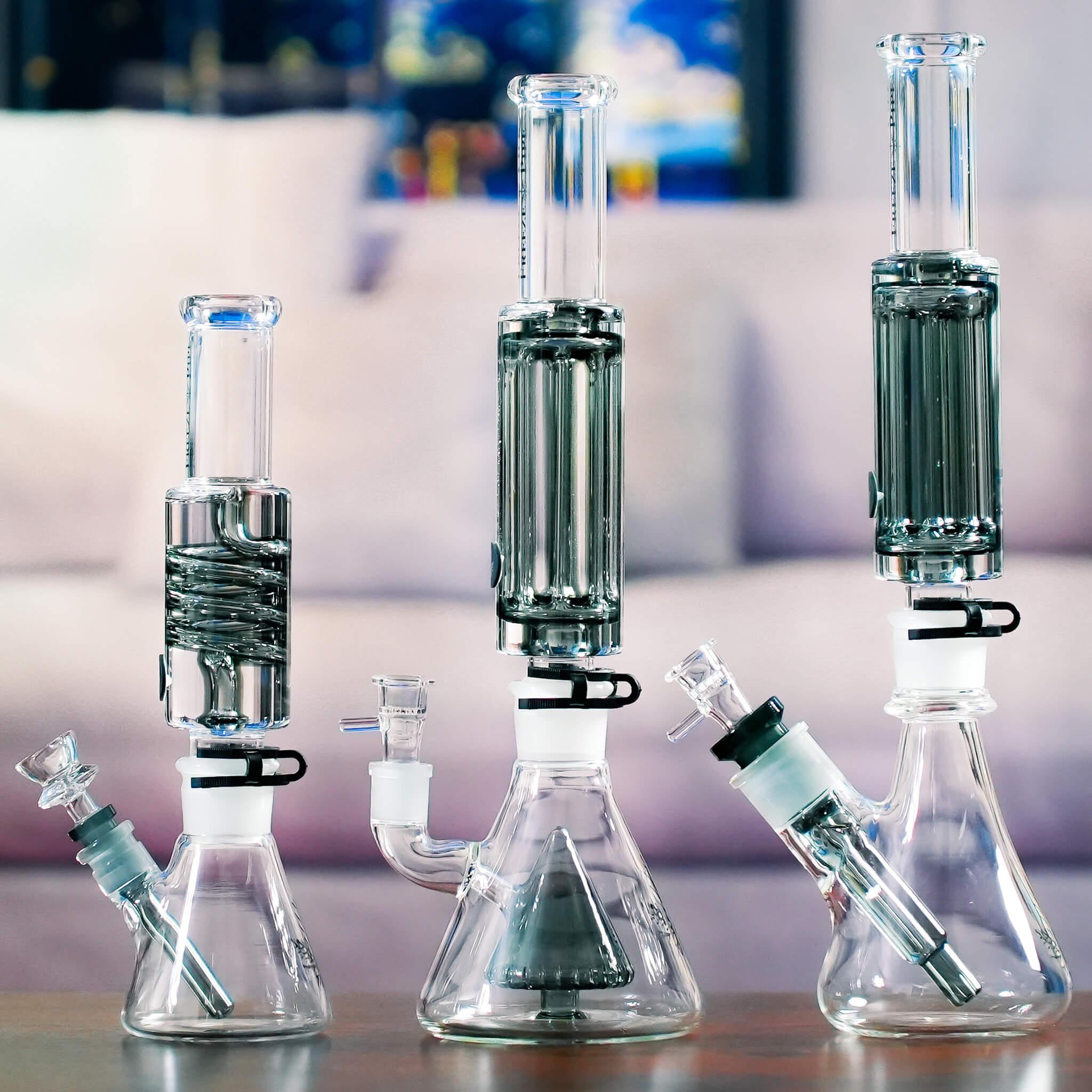 Freeze Pipe Beaker Bong lineup: Standard, Pro, Ultimate