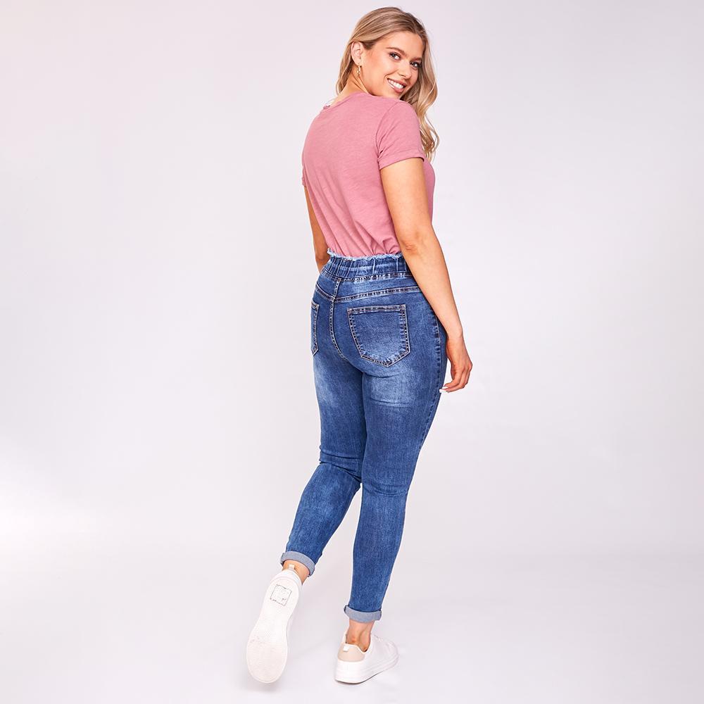 Dana Drawstring Classic Jeggings (Blue)