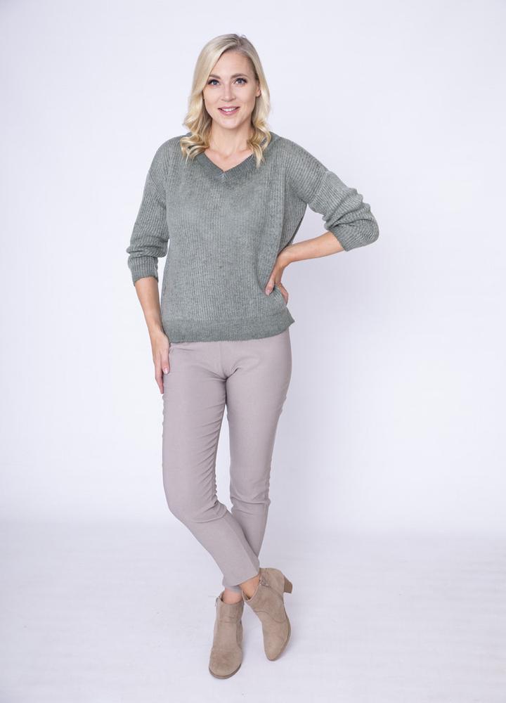 V Neck Mohair Jumper