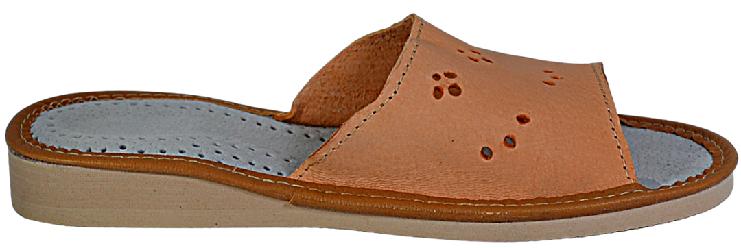 Enya - Women open toe slippers - Reindeer Leather