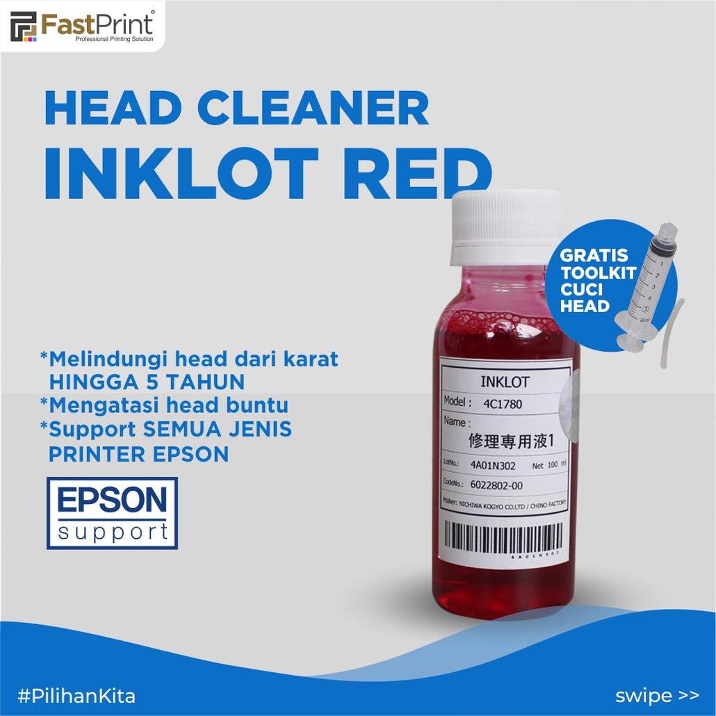 inklot red original epson, head cleaner epson, head printer buntu