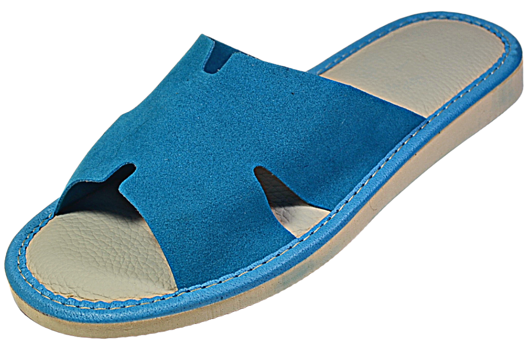 Lillian - open toe leather slippers - Reindeer Leather