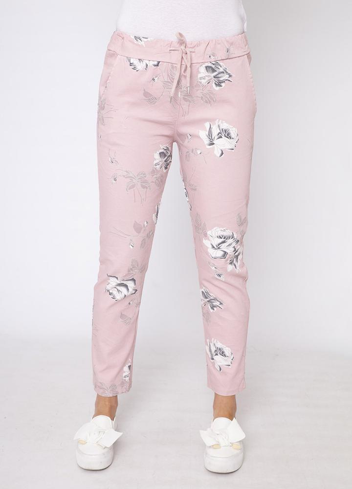 Rose Crinkle Cotton Trouser