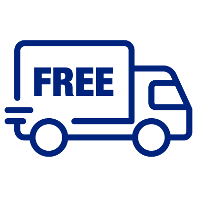Icon of a delivery truck with the word 'FREE' on its side.