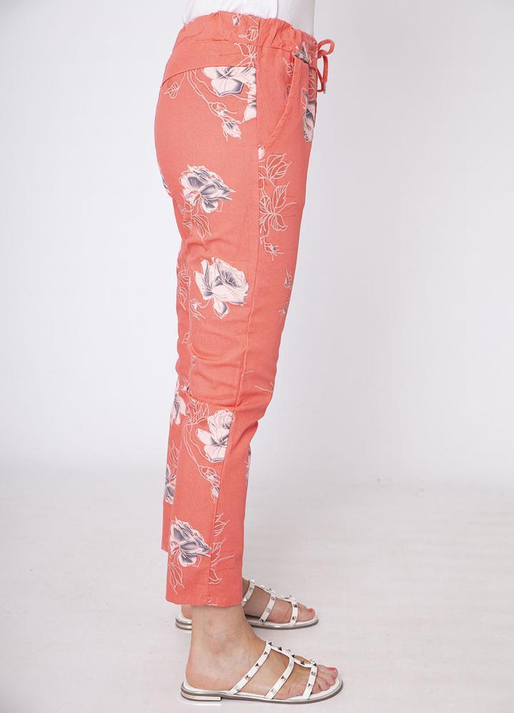 Rose Crinkle Cotton Trouser