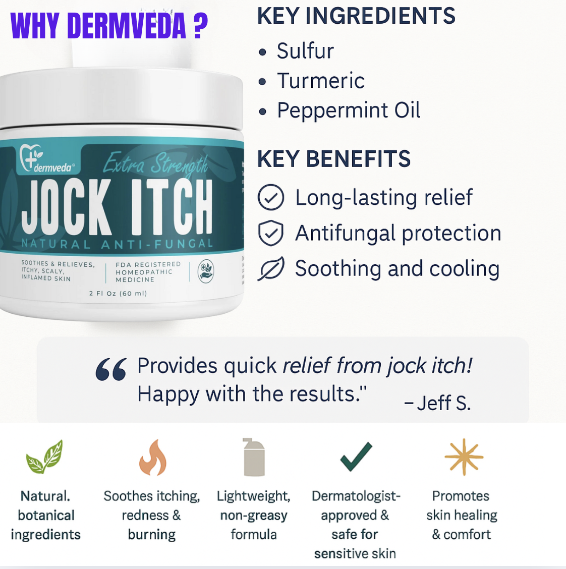 Jock Itch cream benefits