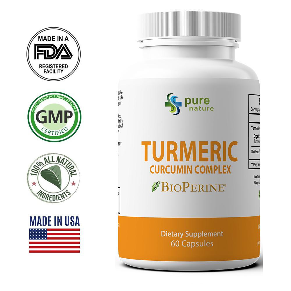 PureNature Turmeric Curcumin 1 Rated with BioPerine
