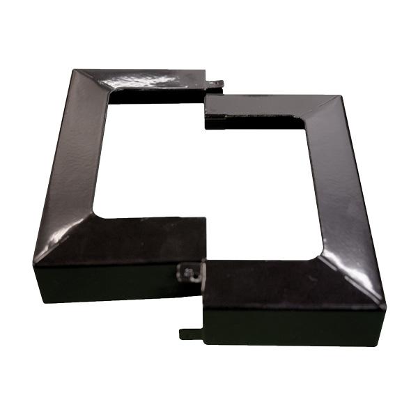 black metal post skirt on a white background