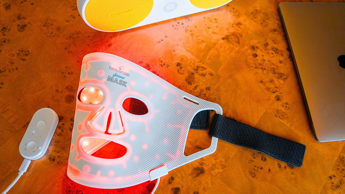 lifestyle photo of led mask