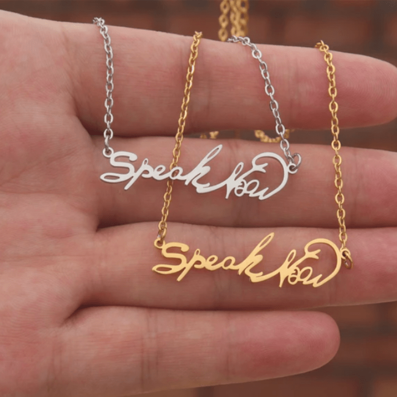 Taylor Swift inspired 'Speak Now' Necklace  Oscar Willow & Co Silver  