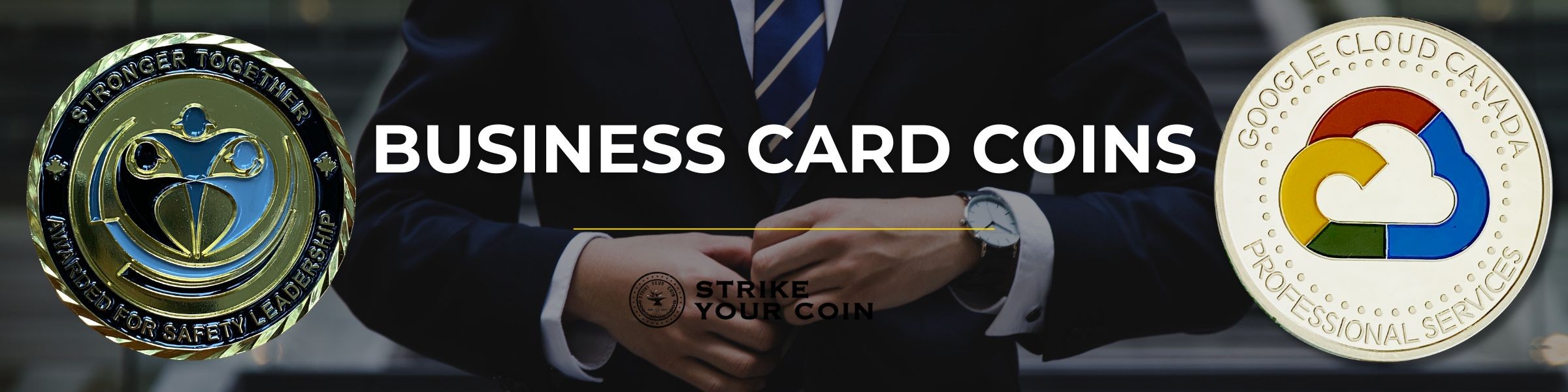 business card coins