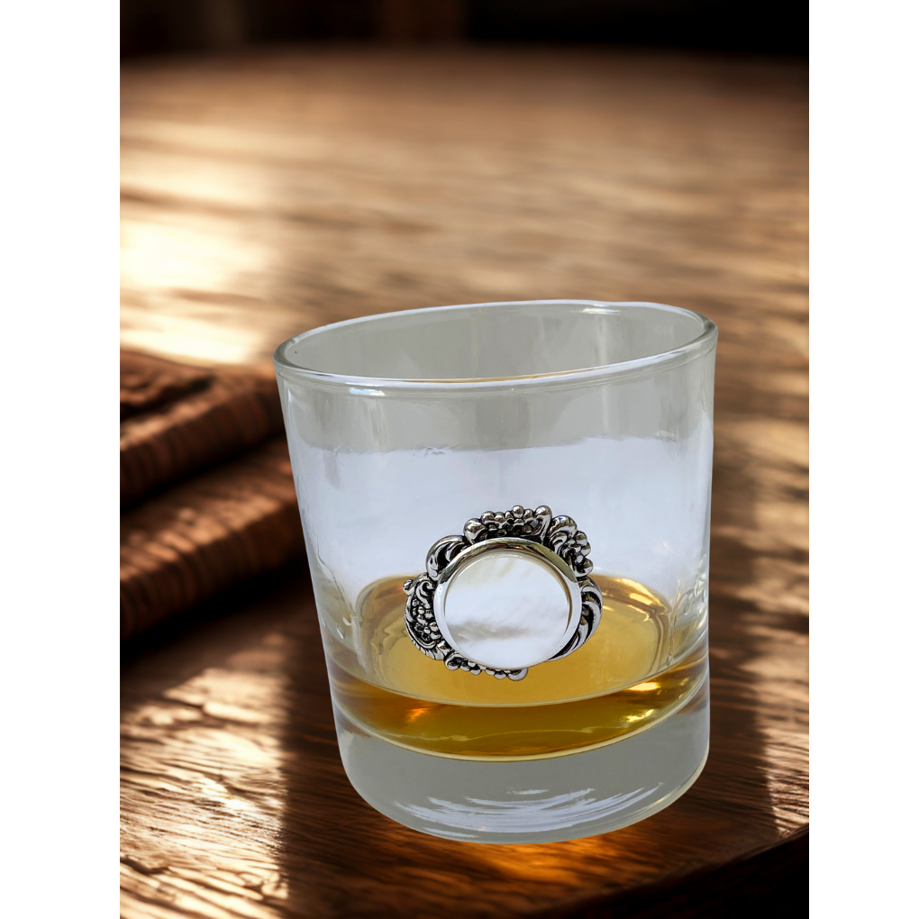 Bourbon Glass with Mother of Pearl to Celebrate 30th Anniversary