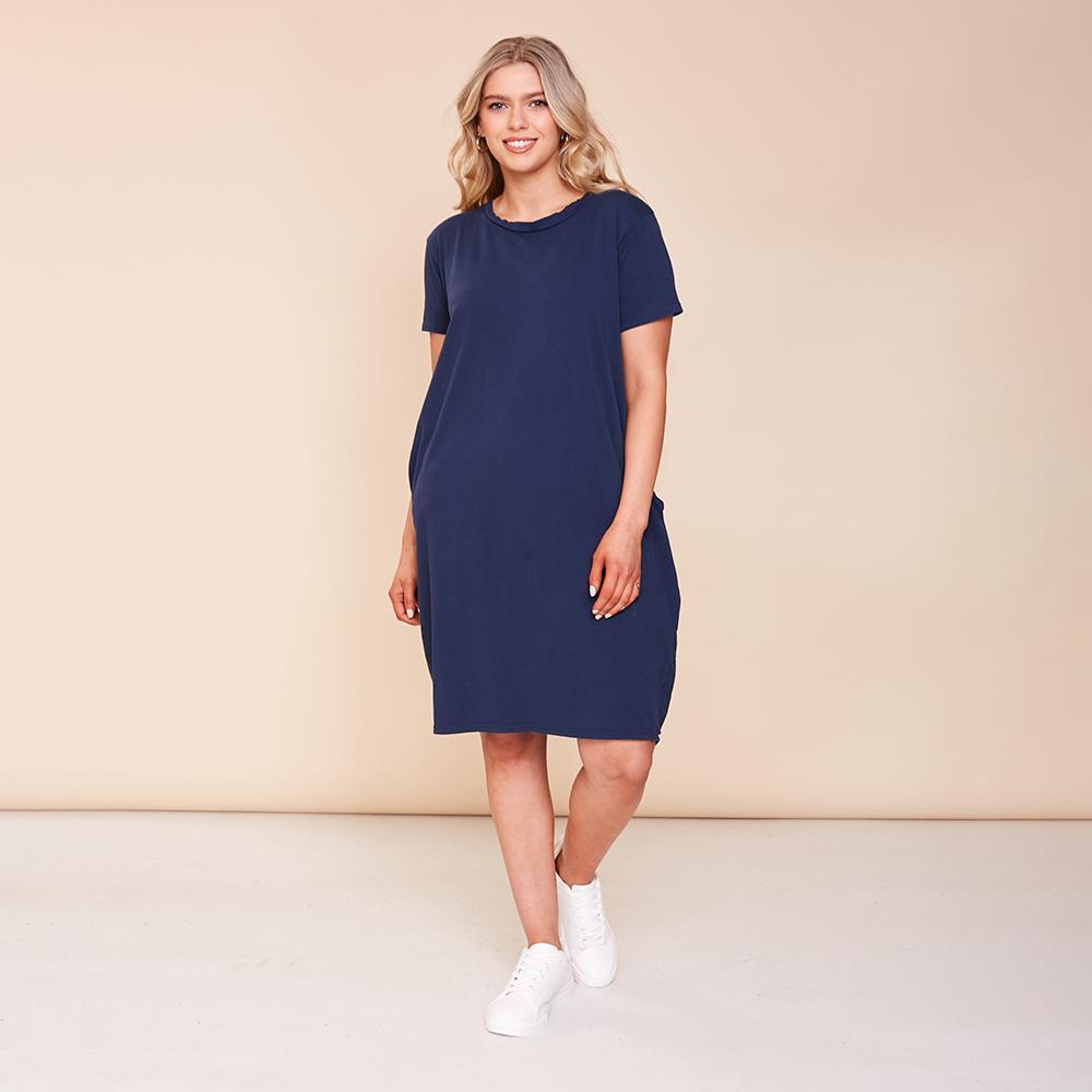 Kinsley T-Shirt Dress(Navy)