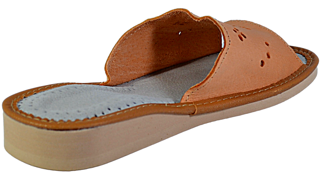 Enya - Women leather lightweight slides - Reindeer Leather