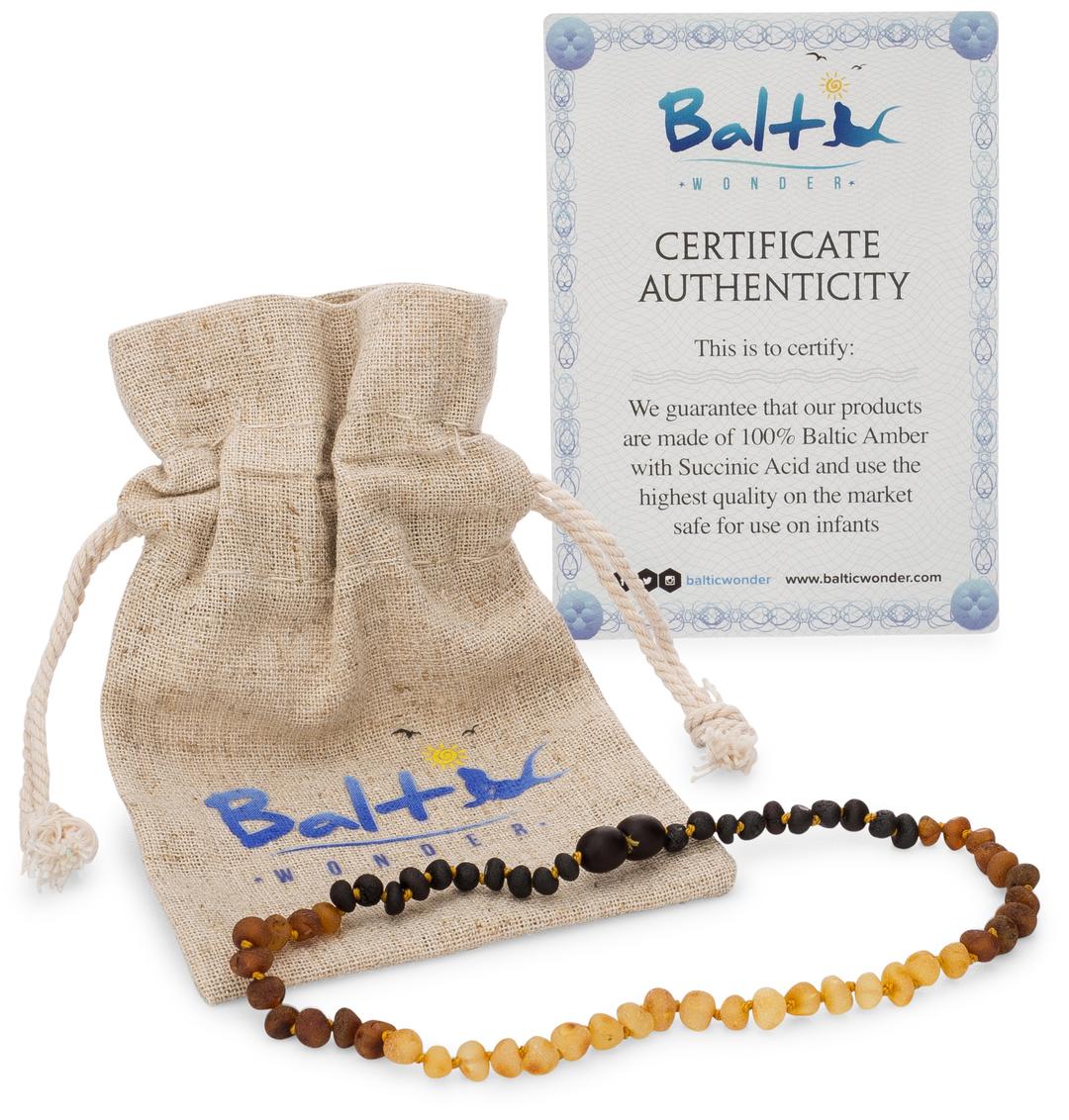 Amber Necklace (Unisex) Reverse Rainbow (Raw)