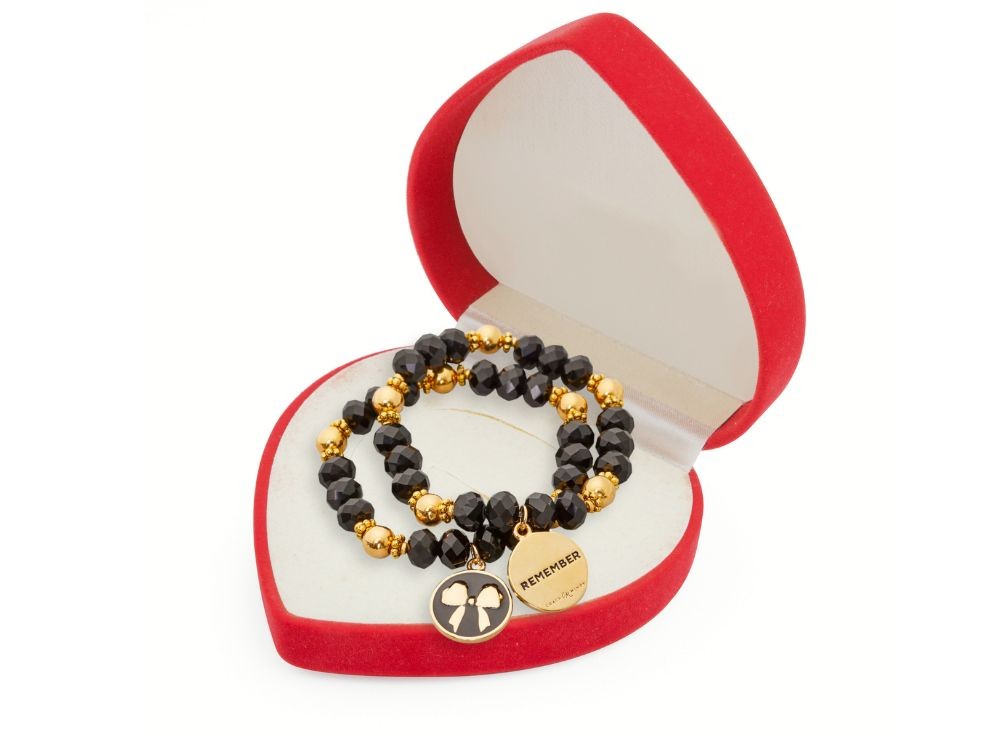 Inspirational Jewelry - Gold Bow Charm Bracelet