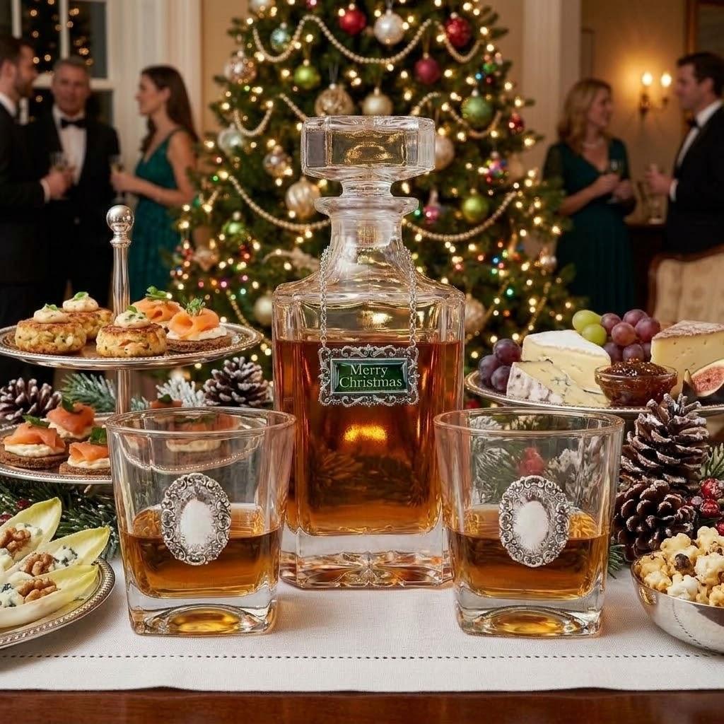 Merry Christmas Decanter Set