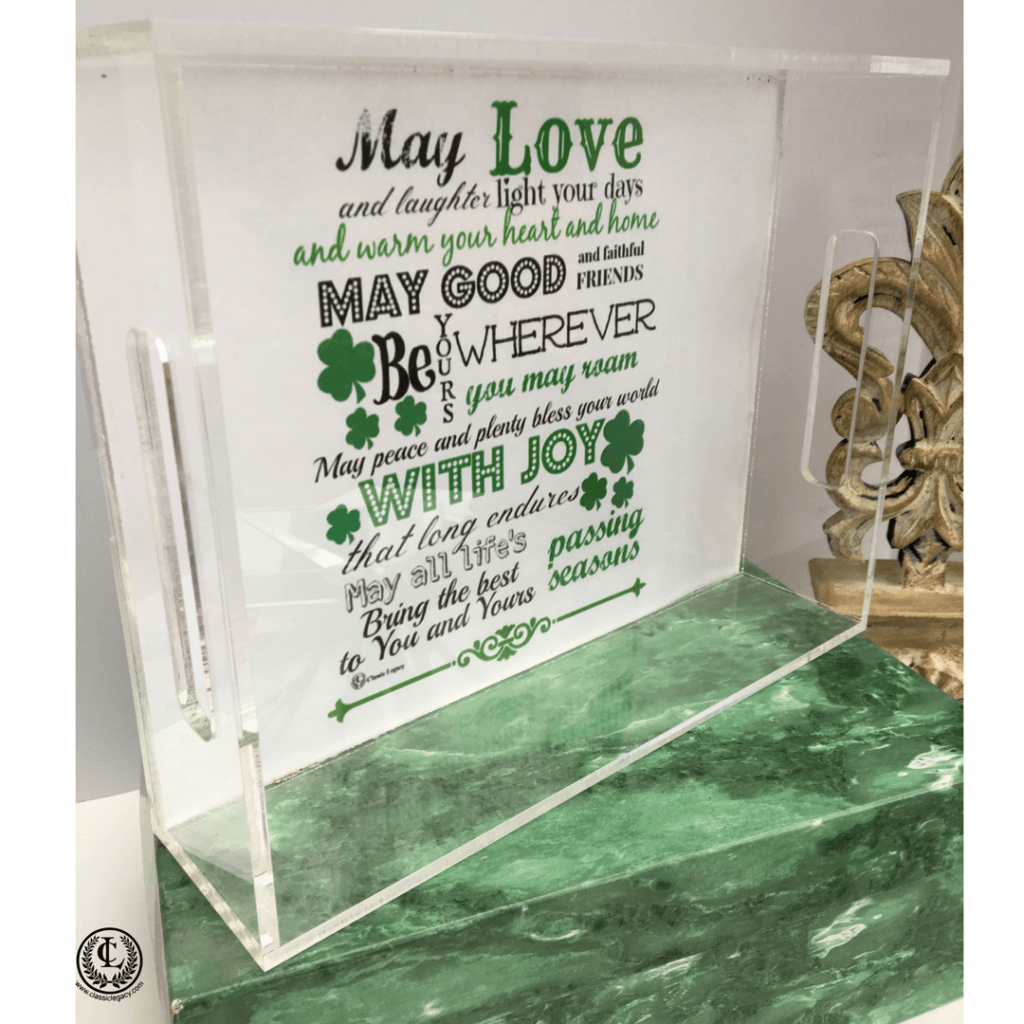 Irish Tray wit h Irish Quores
