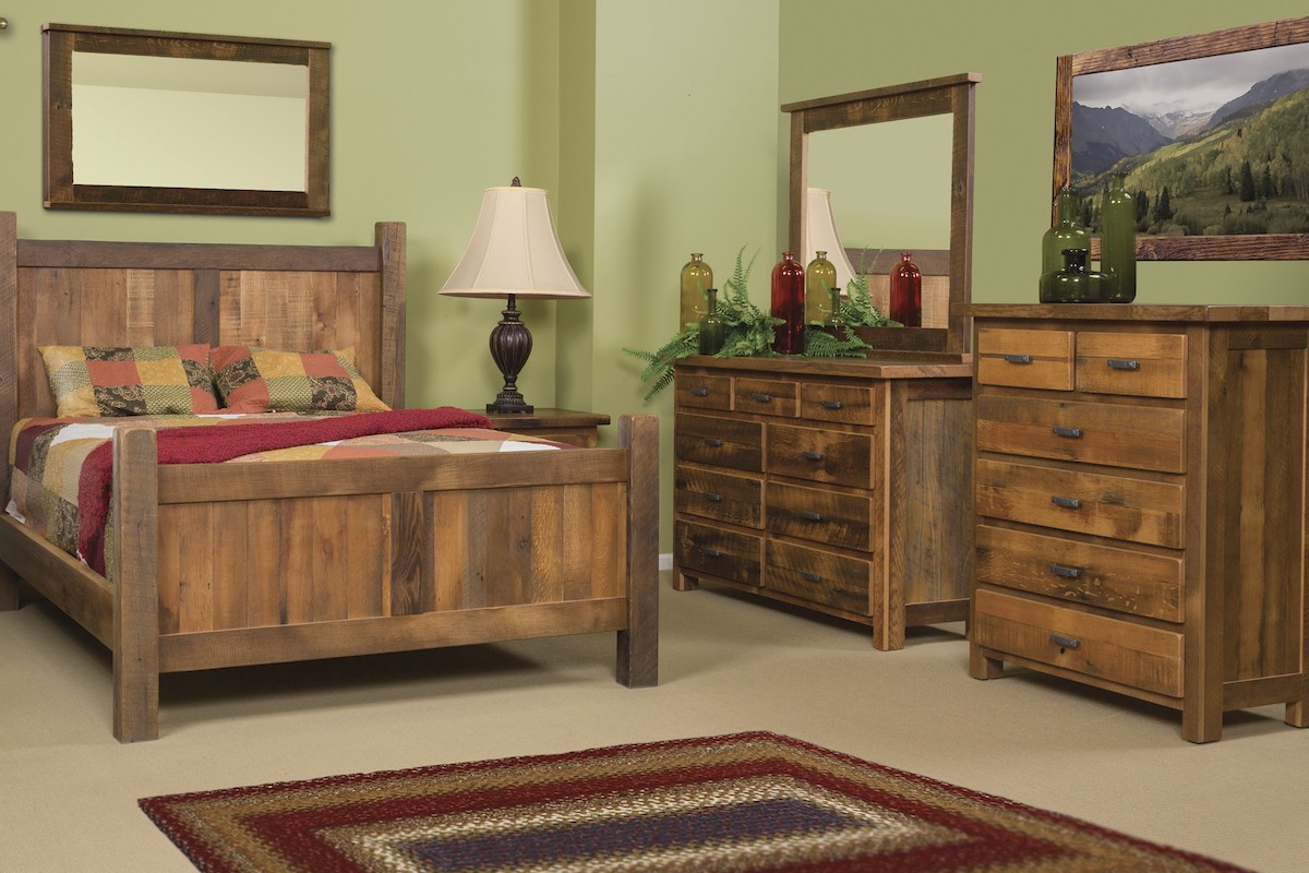 Fullerton reclaimed barnwood bedroom set