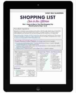 iPad with Shopping List - 