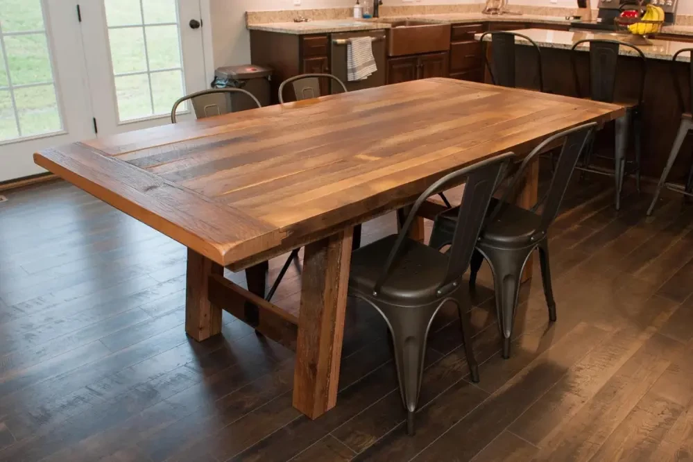 6 person barnwood dining table