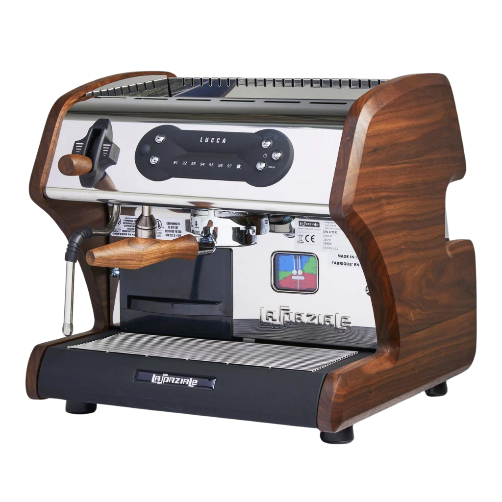 lucca a53 mini espresso machine walnut