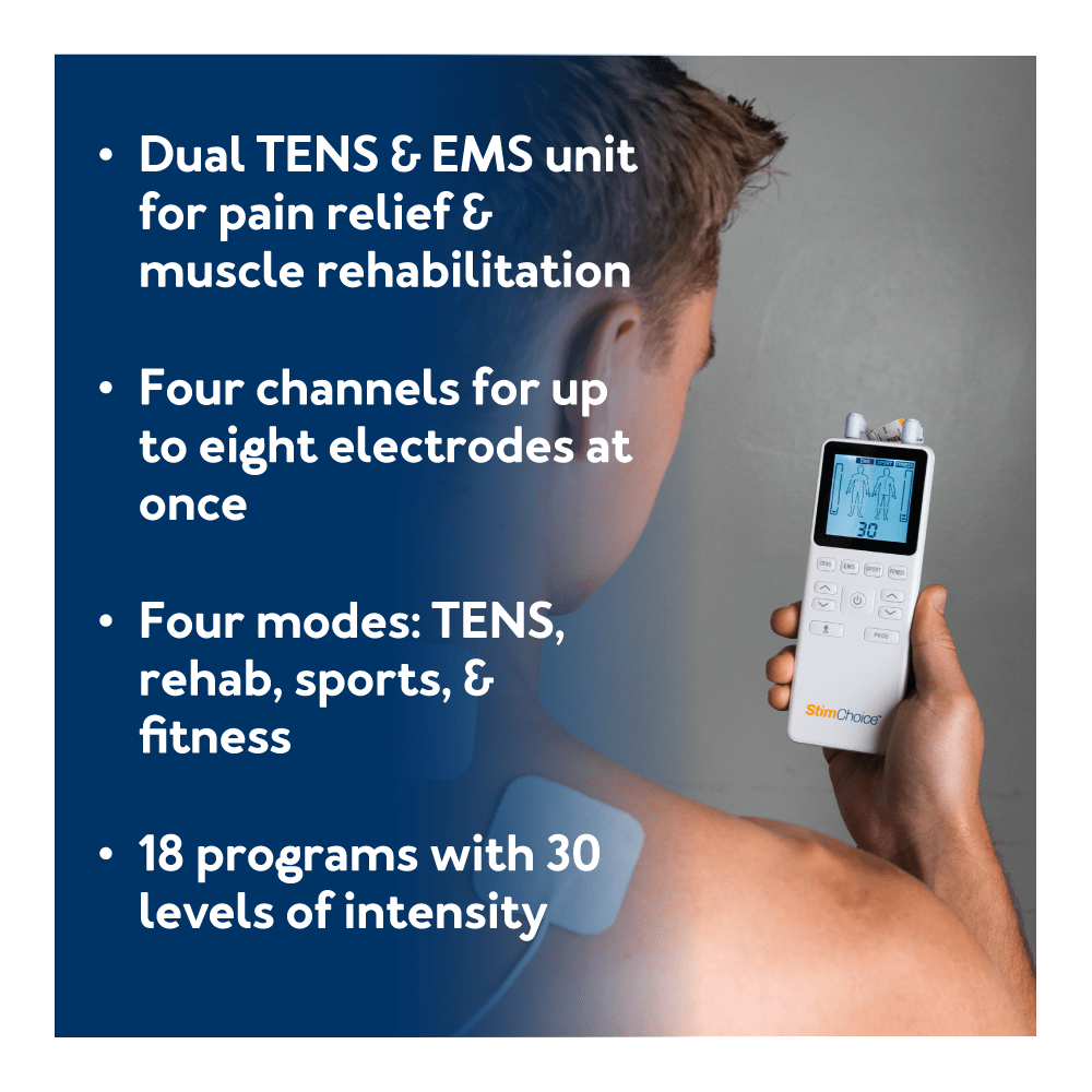 StimChoice 4000 TENS Unit and EMS Muscle Stimulator