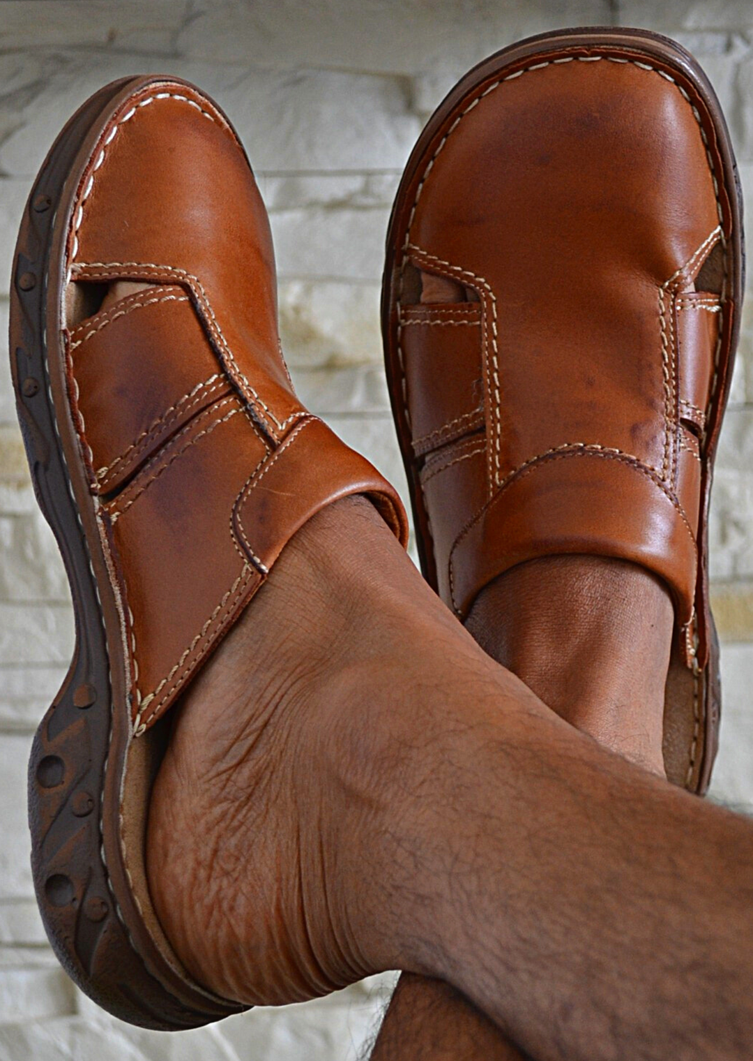 Jordan - Men handmade leather slip-on - Reindeer Leather