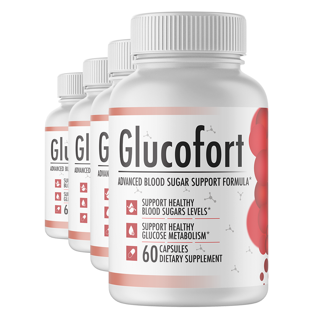 4 Glucofort Max Advanced Formula Blood Sugar Support Formula 240 Caps -4 Bottles