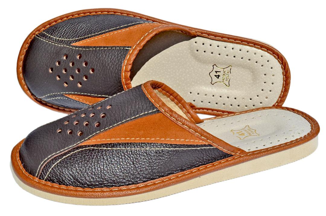 Aarhus - Leather house slippers for men - Reindeer leather