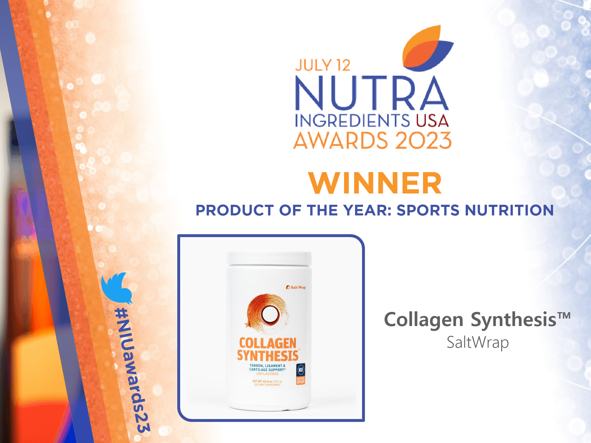 Collagen Synthesis product of the year award banner