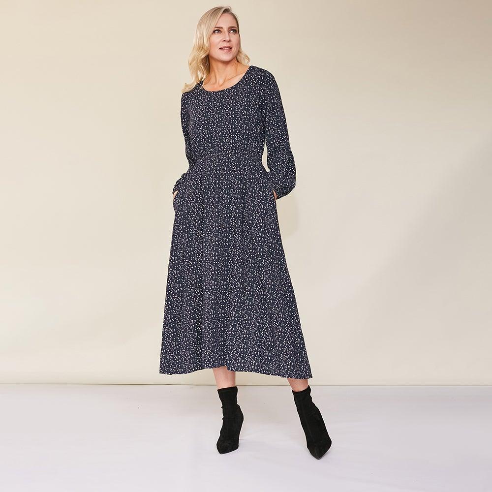 Rachel Dress (Navy)