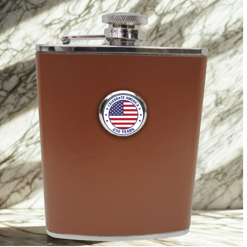 Leather Flask Celebrate America 250